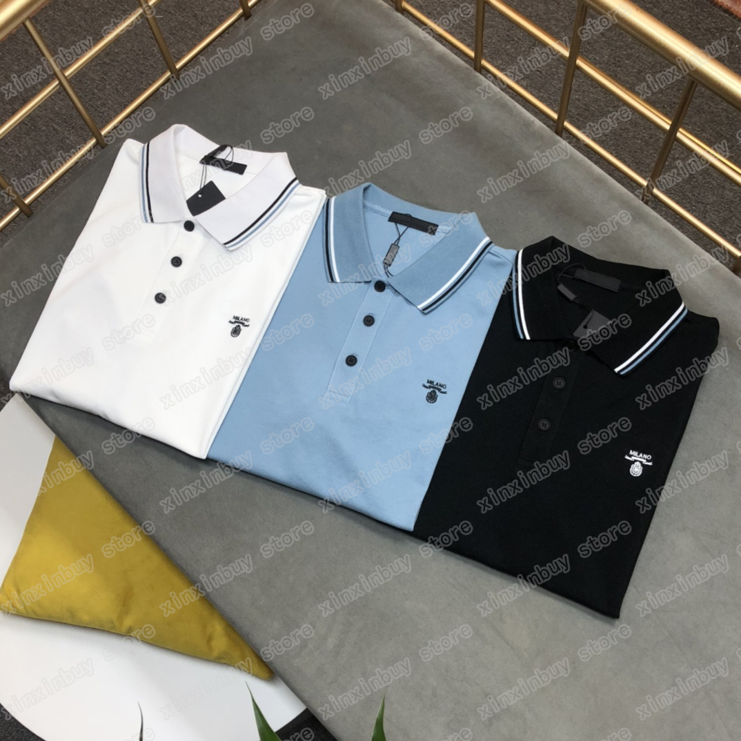 22ss Men Designers t shirt polo Milan Embroidery short sleeve Man Crew Neck Streetwear blue white black xinxinbuy M-2XL
22ss Men Designers t shirt polo Milan Embroidery short sleeve Man Crew Neck Streetwear blue white black xinxinbuy M-2XL
