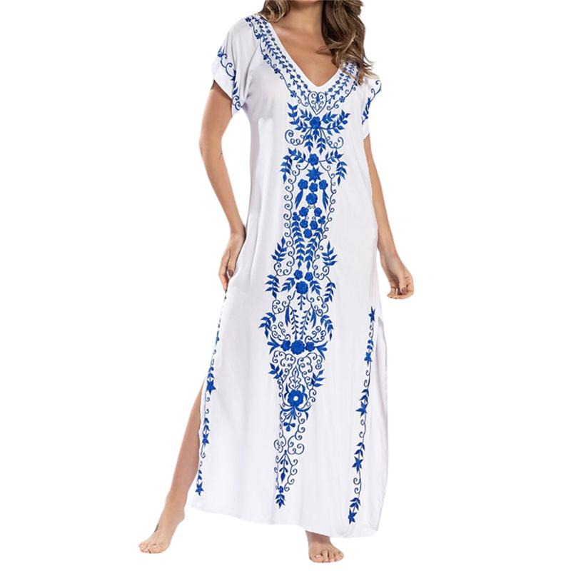 Women's Swimwear Women's Summer Bikini Cover Ups Short Sleeve V Neck Side Split Loose Beachwear Long Dress Swimming CoversWomen's, Army green
Women's Swimwear Women's Summer Bikini Cover Ups Short Sleeve V Neck Side Split Loose Beachwear Long Dress Swimming CoversWomen's, Army green