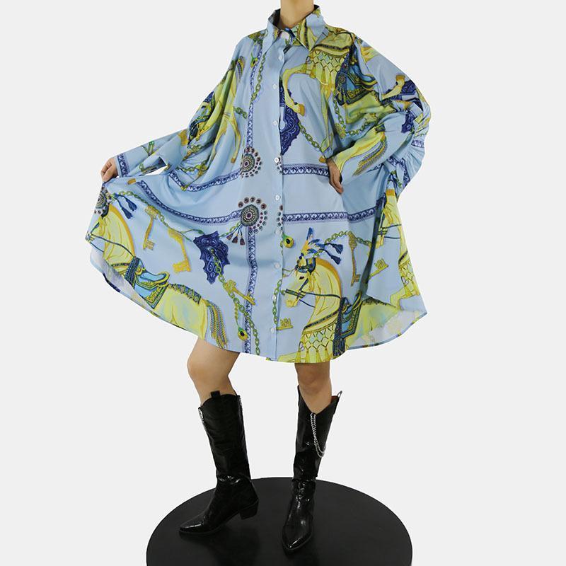 Women's Blouses & Shirts Ladies Long Sleeve Shirt Spring And Autumn Korean Style Casual Harajuku Print Ultra Loose, Blue
Women's Blouses & Shirts Ladies Long Sleeve Shirt Spring And Autumn Korean Style Casual Harajuku Print Ultra Loose, Blue