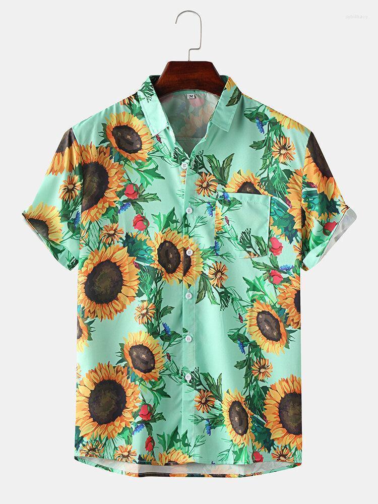 Men' Casual Shirts Men Clothing 2022 Summer Men' Short Sleeve Sunflower Print Fashion Camisas Para HombreMen' Sybi22, Green
Men' Casual Shirts Men Clothing 2022 Summer Men' Short Sleeve Sunflower Print Fashion Camisas Para HombreMen' Sybi22, Green