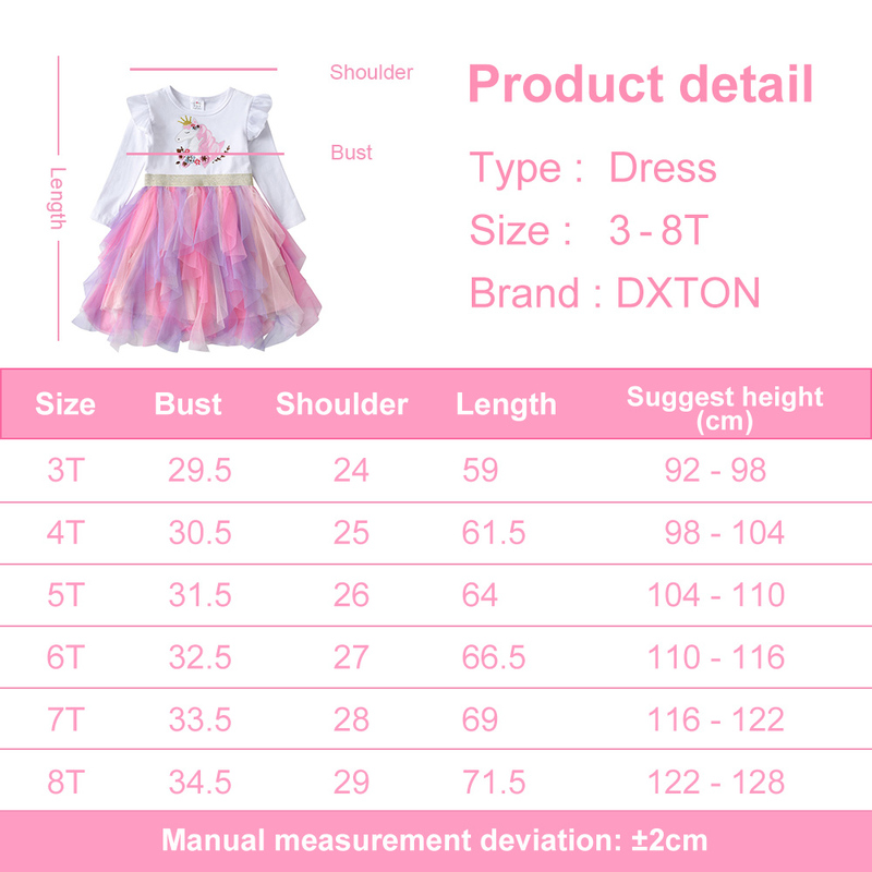 DXTON Princess Kids Dress Heart Sequined Girls Dress Winter Long Sleeve Children Clothing Tutu Flare Sleeve Kids Party Dresses 220707