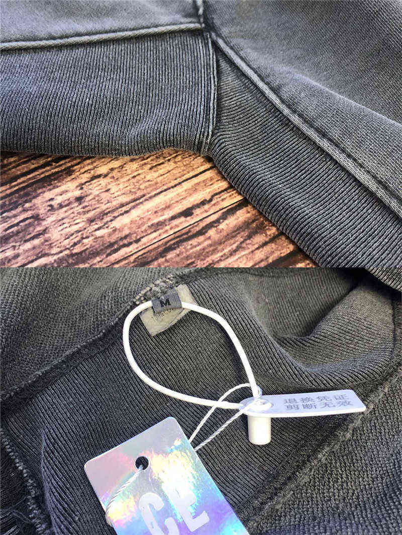 Thick Batik Dark Grey Cavempt C.E19AW Sweatshirts Crewneck Men Woman Top Quality Washing Cavempt Cav Empt Hoodie T220721