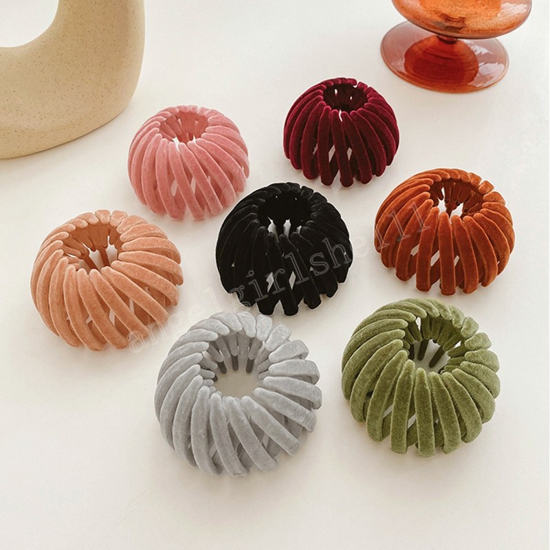 Fashion Women Bun Velvet Hair Claw Horsetail Buckle Hair Clip Bird Nest Expanding Female Ponytail Holder Hair Accessorie
Fashion Women Bun Velvet Hair Claw Horsetail Buckle Hair Clip Bird Nest Expanding Female Ponytail Holder Hair Accessorie