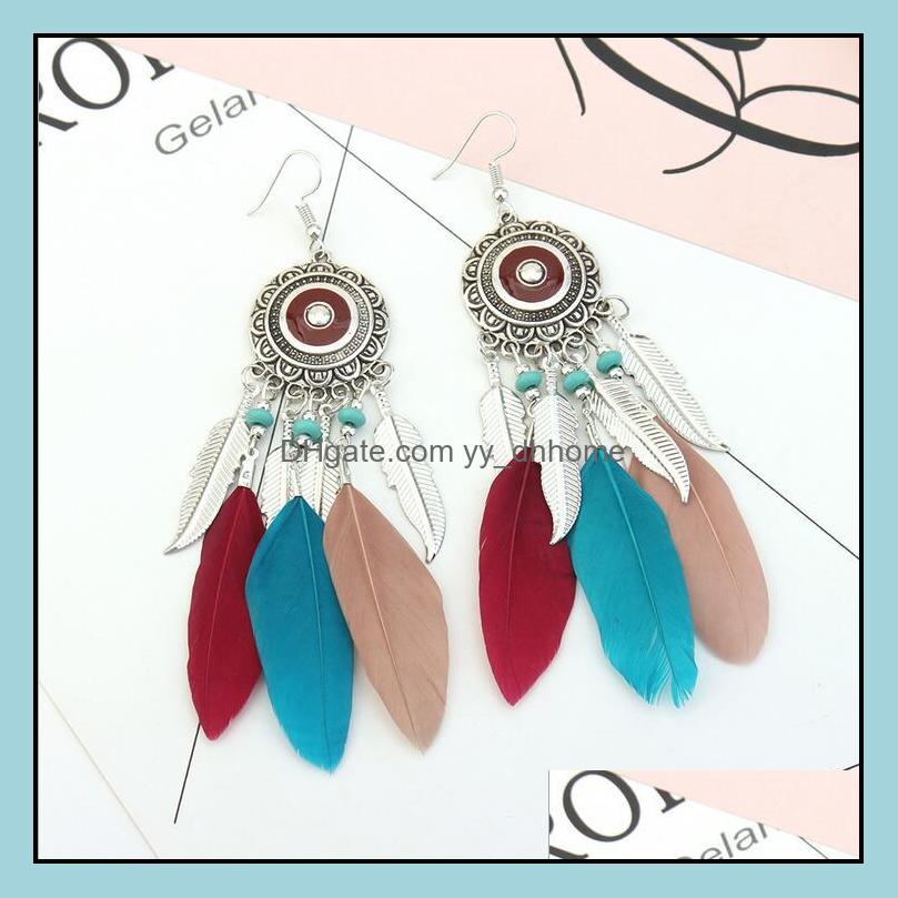 Dangle Chandelier Earrings Jewelry Feather For Women Vintage Tassel Long Bohemia Ethnic Cus Fashion Accessories Wholesale - 0791Wh Drop De
Dangle Chandelier Earrings Jewelry Feather For Women Vintage Tassel Long Bohemia Ethnic Cus Fashion Accessories Wholesale - 0791Wh Drop De
