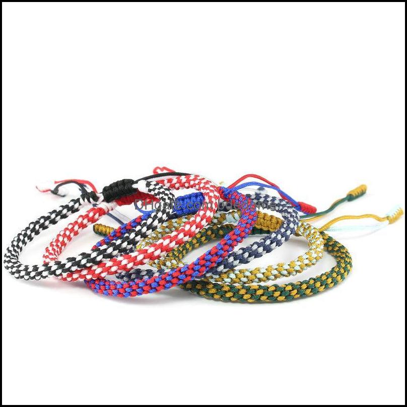Charm Bracelets Jewelry Tibetan Buddhist Braided Rope Bracelet Couple Lucky Adjustable Corn Knot For Women M Dh1P7
Charm Bracelets Jewelry Tibetan Buddhist Braided Rope Bracelet Couple Lucky Adjustable Corn Knot For Women M Dh1P7