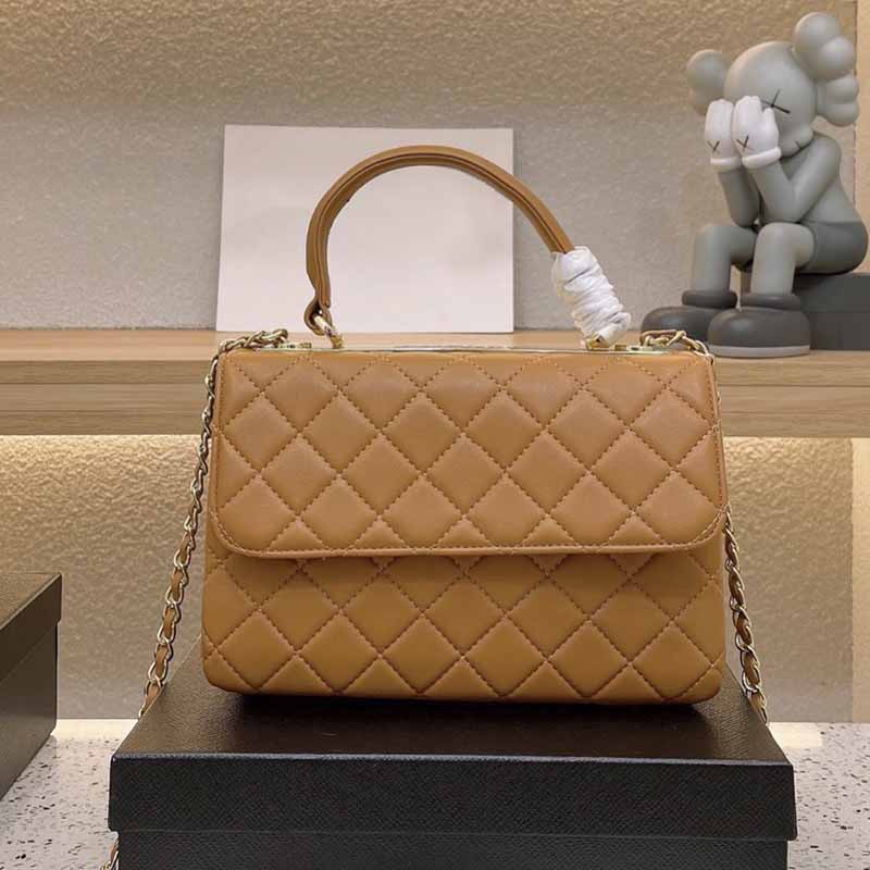 Ladies Cover French Designer Bags Genuine Leather Solid Color Handle Handbags Designers High Capacity Gold-Tone Metal Chain Hardware Crossbo, Box
Ladies Cover French Designer Bags Genuine Leather Solid Color Handle Handbags Designers High Capacity Gold-Tone Metal Chain Hardware Crossbo, Box