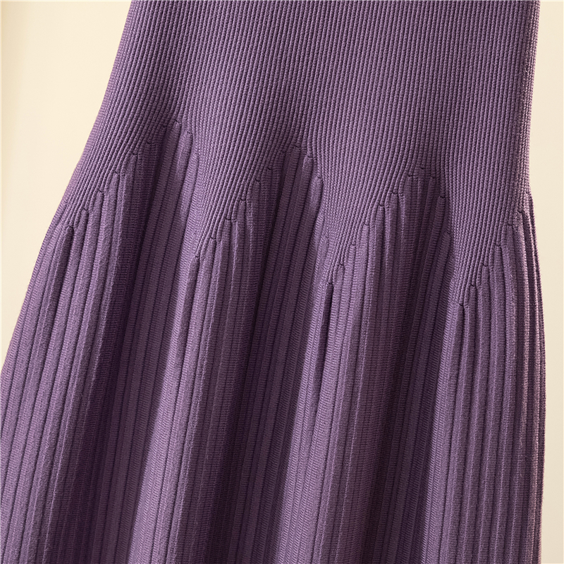 SURMIITRO Fashion Autumn Winter Warm Knitted Midi Long Pleated Skirt Women Korean Style Mid-Length High Waist Female 220317