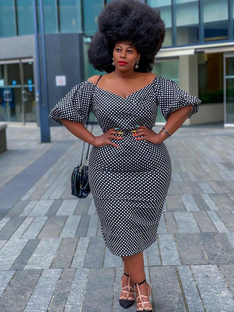 Plus Size Dresses Elegant For Women Sexy Off Shoulder Polka Dot Dress Chubby Lady Summer Midi Wholesale Bulk DropPlus, Black
Plus Size Dresses Elegant For Women Sexy Off Shoulder Polka Dot Dress Chubby Lady Summer Midi Wholesale Bulk DropPlus, Black