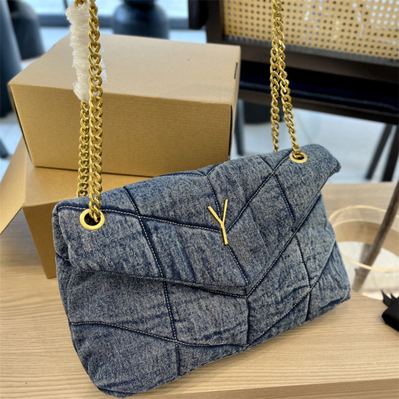 Cowboy Puffer Denim Handbags Purse Crossbody Messenger Shoulder Bags Chain Designer Bag High Quality Purses Handbag The Tote Bag, No box
Cowboy Puffer Denim Handbags Purse Crossbody Messenger Shoulder Bags Chain Designer Bag High Quality Purses Handbag The Tote Bag, No box