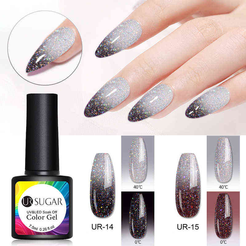 NXY Nail Gel 7 5ml Thermal Polish Sequins Glitter Temperature Color Changing Varnishes Soak Off Uv Led 0328