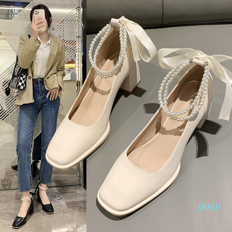 Dress Shoes Retro Ladies Beaded PU High Heels Platform Women Pearl Flower Buckle Butterfly Festival Straps Mary Jane, Black
Dress Shoes Retro Ladies Beaded PU High Heels Platform Women Pearl Flower Buckle Butterfly Festival Straps Mary Jane, Black