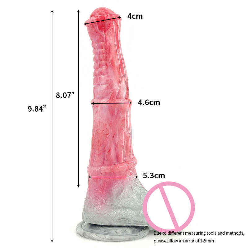 Produits sexuels Dildos Yocy Large anal Dildo Horse Nep Penis Gory Raw Meat Color Fantasy Game For Couples Liquid Silicone Cock With Sucker 1014