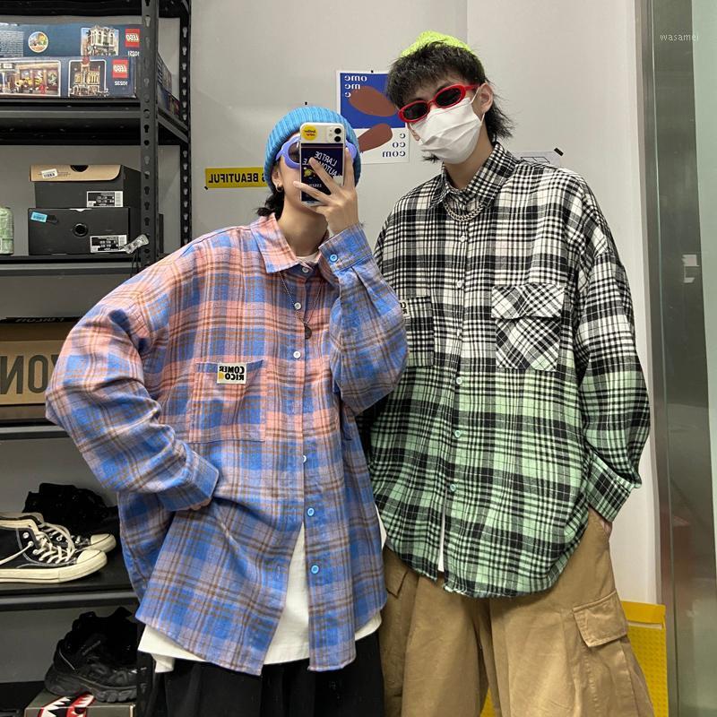 Plaid Shirt Men' Long Sleeve Loose Street Gradient Fashion Brand Ins Tie Dye 2022 Spring And Autumn Couple' Coat Casual Shirts, Black1881
Plaid Shirt Men' Long Sleeve Loose Street Gradient Fashion Brand Ins Tie Dye 2022 Spring And Autumn Couple' Coat Casual Shirts, Black1881