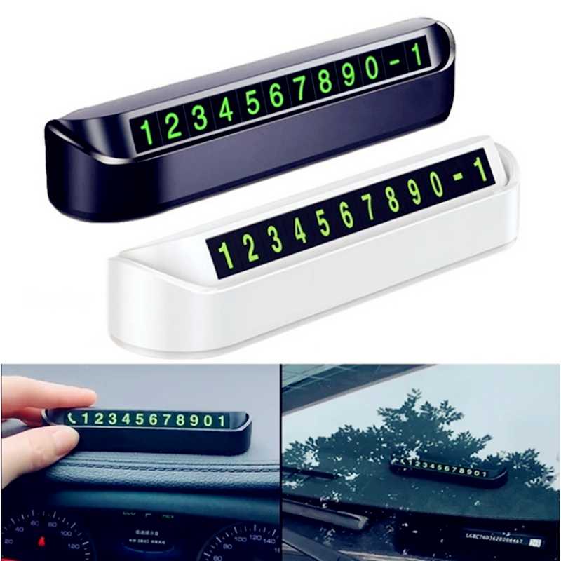 

Interior Decorations Car Temporary Parking Card Phone Number Plate Telephone Park Stop Automobile Accessories Car-styling 13x2.5cmInterior