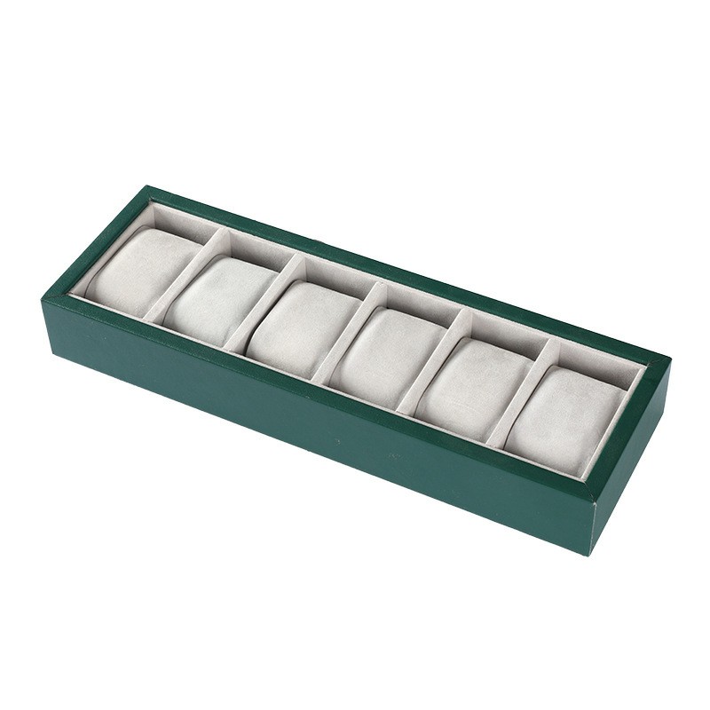 New Green PU Leather Watch Display Tray 6122430 Grid Watch Display Storage Props Watch Booth Display Shelf