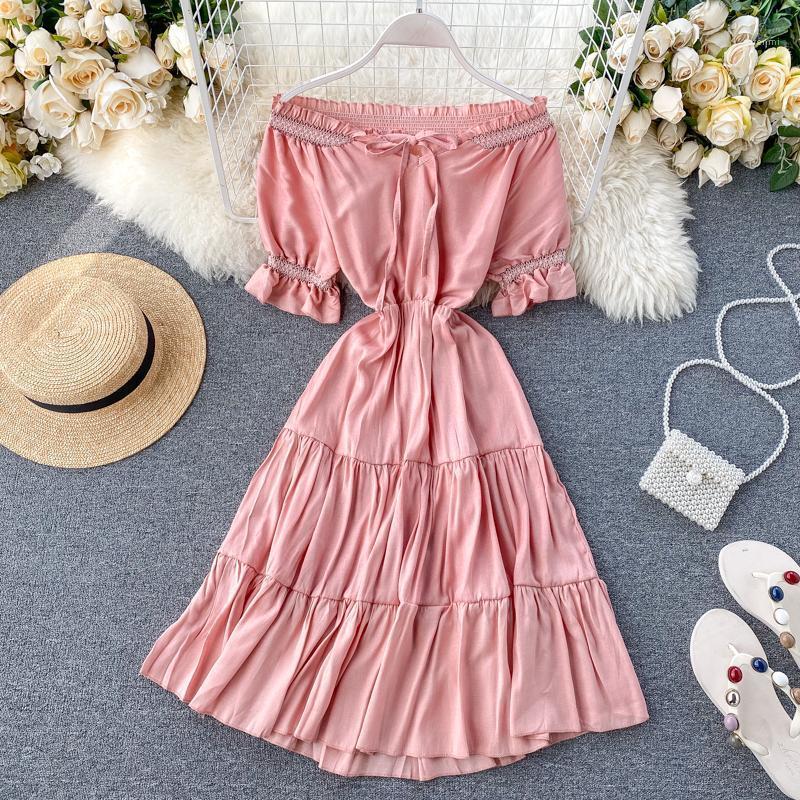 Casual Dresses Women' Beach Holiday Dress Ins Sweet Wood Ear Slash Neck Short Sleeve Lady Solid Color Sexy Vestidos L098, Orange
Casual Dresses Women' Beach Holiday Dress Ins Sweet Wood Ear Slash Neck Short Sleeve Lady Solid Color Sexy Vestidos L098, Orange