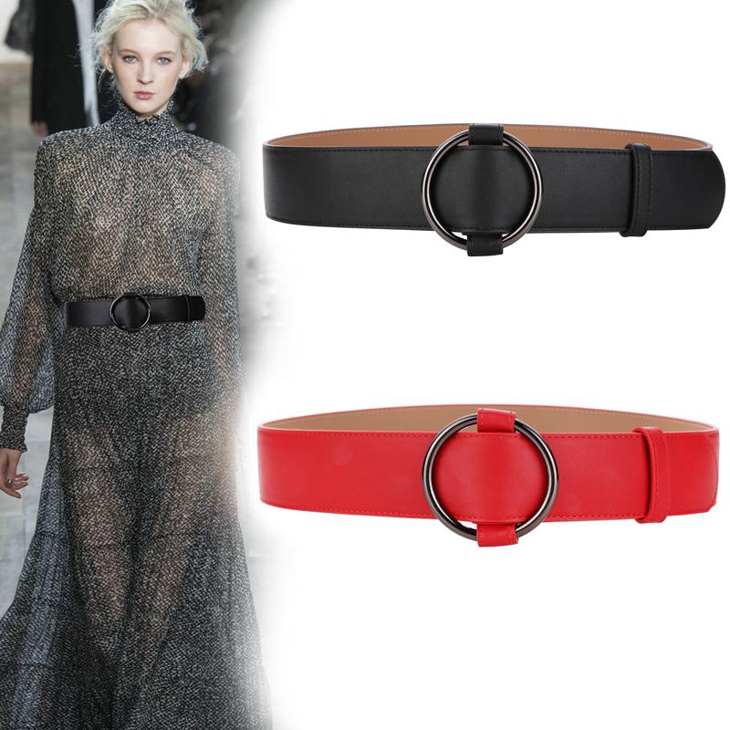 Belts Fashion Round Ring Buckle Belt Woman Genuine Leather For Women Quality No Pin Soft Cow Skin Strap Female Girdle JeansBelts, Black
Belts Fashion Round Ring Buckle Belt Woman Genuine Leather For Women Quality No Pin Soft Cow Skin Strap Female Girdle JeansBelts, Black