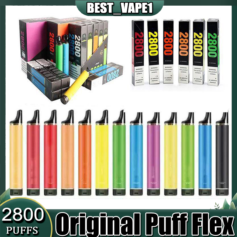 100% Original PUFF FLEX 2800 Puffs E Cigarette Disposable Vape Pen Device Device 0% 2% 5% 1500mAh Battery 10ml Prefilled Cartridge Authentic
100% Original PUFF FLEX 2800 Puffs E Cigarette Disposable Vape Pen Device Device 0% 2% 5% 1500mAh Battery 10ml Prefilled Cartridge Authentic