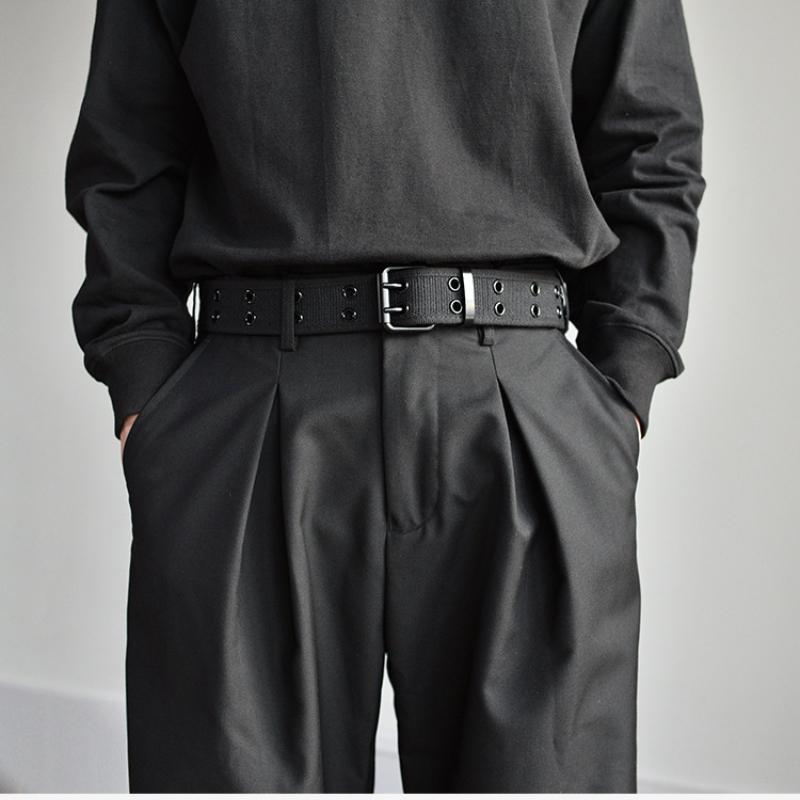 Belts Men's And Women's Belt Tooling Tide Ins Punk Double-pin Buckle Double-breasted Pants Double-hole Youth Canvas BeltBelts, Black
Belts Men's And Women's Belt Tooling Tide Ins Punk Double-pin Buckle Double-breasted Pants Double-hole Youth Canvas BeltBelts, Black