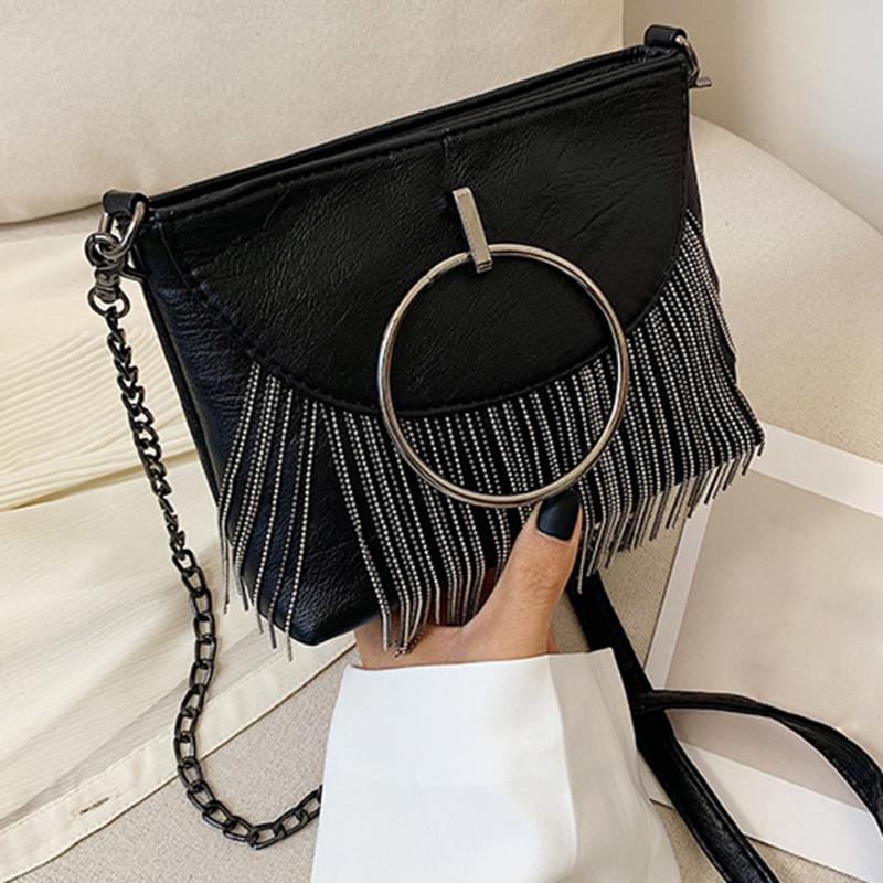 Evening Bags Fashion Women Tassel Small Square Bag Big Ring Flap Leather Shoulder Crossbody Handbag Female ClutchEvening
Evening Bags Fashion Women Tassel Small Square Bag Big Ring Flap Leather Shoulder Crossbody Handbag Female ClutchEvening