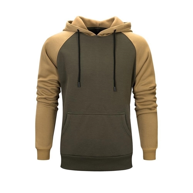 Pullover Hoodies Sweatshirt Men Autumn Winter Hooded Streetwear Hoody Man Military Patchwork Hoodie Tracksuit Sportwear 201126