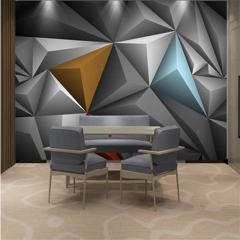 Customized modern three-dimensional background wallpaper papel de parede papier peint geometry wallpaper