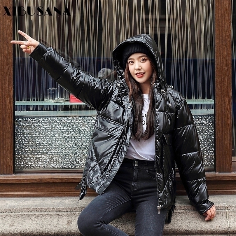 XIBUSANA Winter Warm Jacket Women Parkas Bread Coats Loose Shiny Cotton Padded Down Jacket Casual Hooded Wadded Jackets 201127, Green
XIBUSANA Winter Warm Jacket Women Parkas Bread Coats Loose Shiny Cotton Padded Down Jacket Casual Hooded Wadded Jackets 201127, Green