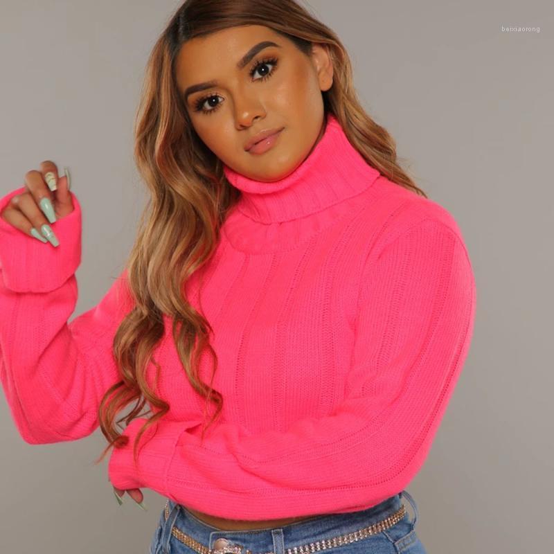 Women' Sweaters BKLD Neon Orange Pink Autumn Winter Fashion Women High Neck Long Sleeve Jumper Sweater Female Sexy Short Solid Knit Pullove
Women' Sweaters BKLD Neon Orange Pink Autumn Winter Fashion Women High Neck Long Sleeve Jumper Sweater Female Sexy Short Solid Knit Pullove