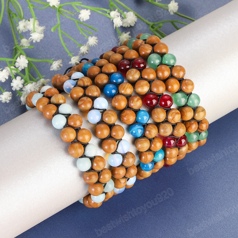 Fashion Men Double Layer Blue Wooden Bead Bracelet Natural Stone Adjustable Yoga Handmade Beaded Men And Women Bangles
Fashion Men Double Layer Blue Wooden Bead Bracelet Natural Stone Adjustable Yoga Handmade Beaded Men And Women Bangles