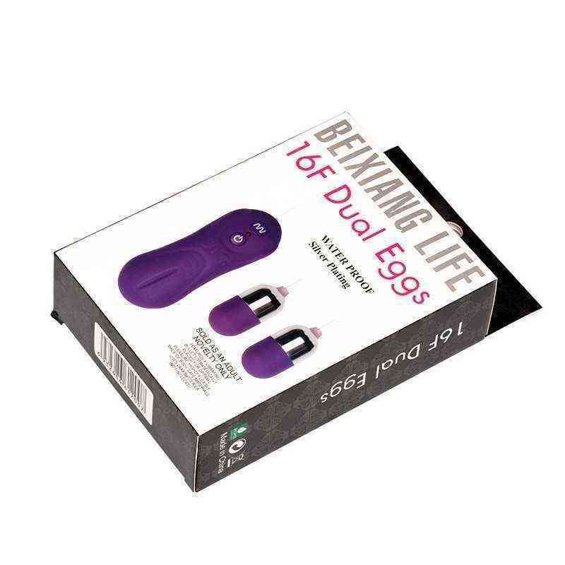 Nxy Eggs Double Egg Skipping Women's 16 Frequency Strong Vibration Double Masturbation Couple Flirting Massage Vibrator 0517