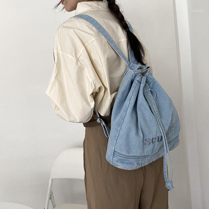 Backpack Women Denim Drawstring School Bags For Teenagers Girls Small Travel Bagpack Female Rucksack Causal Shoulder Bag, Light blue
Backpack Women Denim Drawstring School Bags For Teenagers Girls Small Travel Bagpack Female Rucksack Causal Shoulder Bag, Light blue