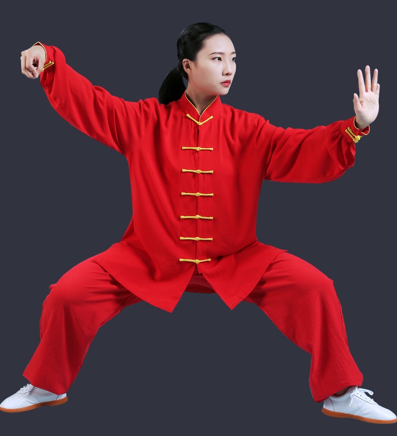 Men's Tracksuits Cotton Silk Taiji Clothes Women Spring Autumn Kungfu Uniform Men Martial Arts Practice Taichi Performance Coat Pants