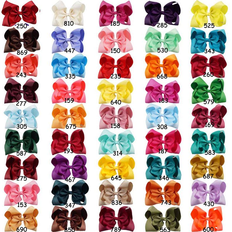 8 Inches 45 Colors Girls Hair Bows Kids Bow Hairpin Clips Girls Large Bowknot Ribbon Headband Fashion Baby Girl Hair Accessories