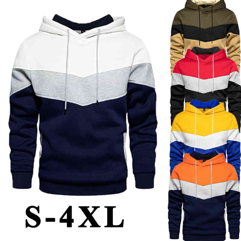 2022 Men' Patchwork Hooded Sweatshirt Autumn Winter Warm Hoodies Fashion Casual Streetwear Male Tracksuit Plus Size, Khaki
2022 Men' Patchwork Hooded Sweatshirt Autumn Winter Warm Hoodies Fashion Casual Streetwear Male Tracksuit Plus Size, Khaki