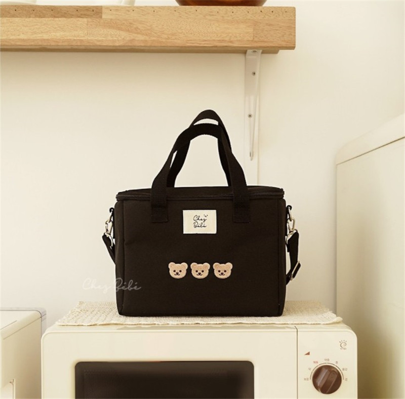 Multifunctional Mother Baby Bag Diaper Bags Waterproof Bear Embroidery Thermal Insulation Mommy Bag Fashion Food Storage Bags 220514