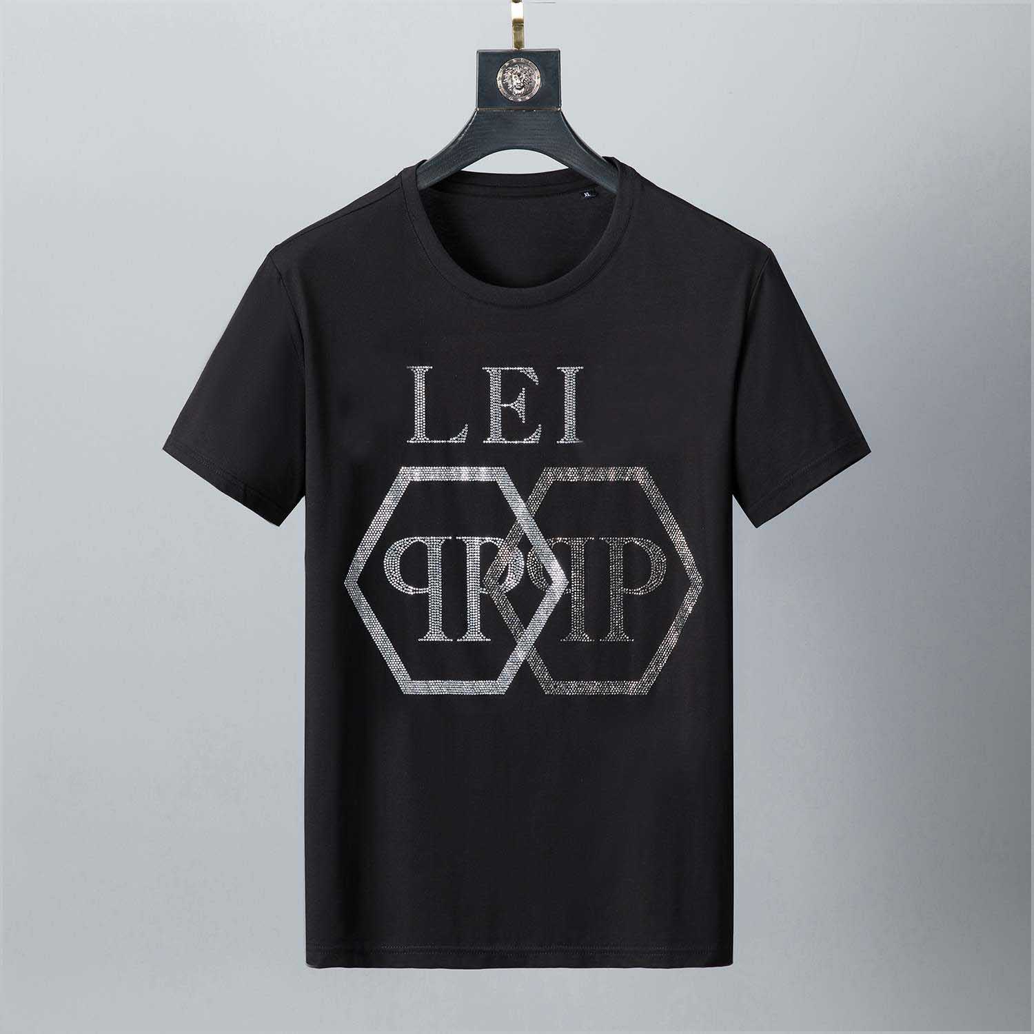 Phillip Plain Men designer PP Skull Diamond t shirt Short sleeve Dollar Brown bear Brand O-Neck high Quality Skulls TShirt pp2, Purple 
Phillip Plain Men designer PP Skull Diamond t shirt Short sleeve Dollar Brown bear Brand O-Neck high Quality Skulls TShirt pp2, Purple