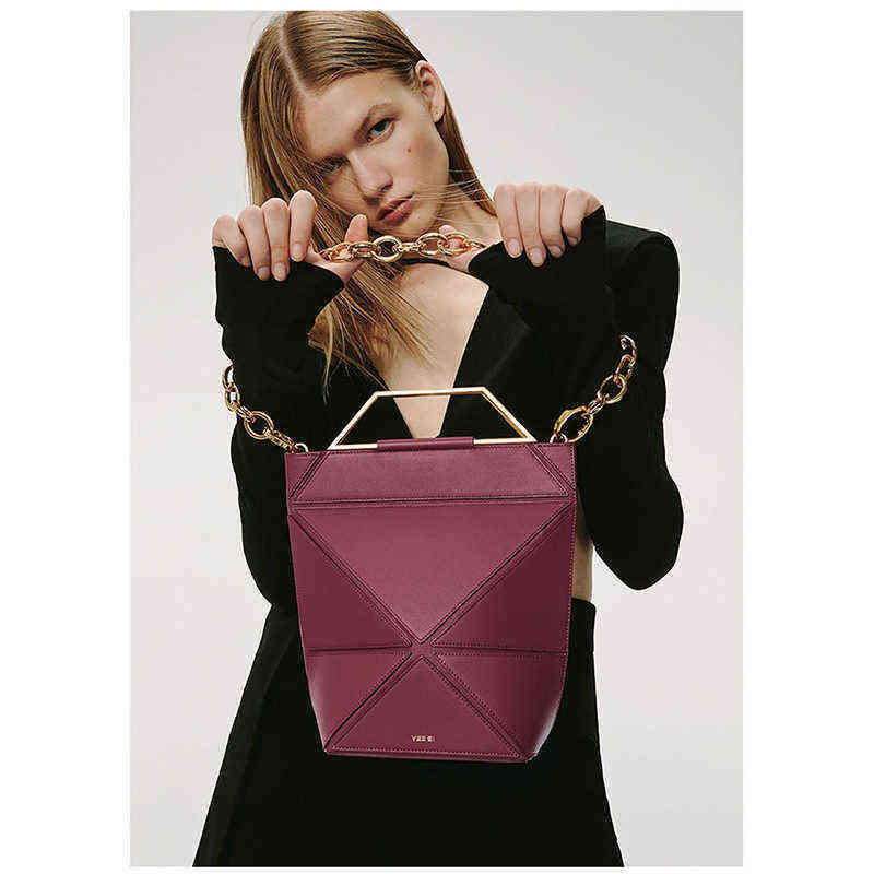 Yee Si Bag Women s Facetclassic Medium Folding Women s Hand Held Single Shoulder Bag Advanced Messenger Bag 220516