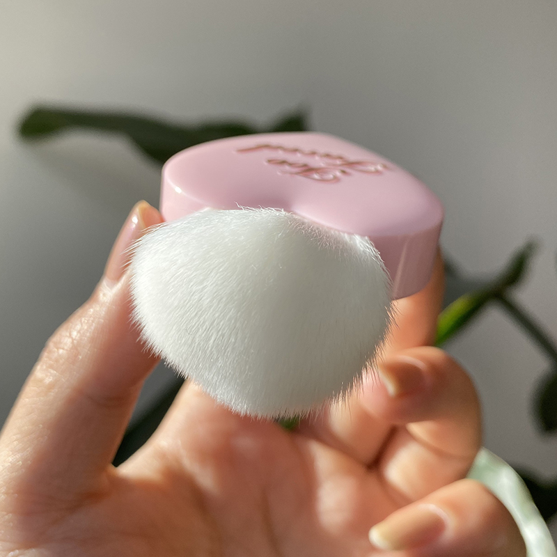 Makeup Brush Heart Shaped Blush Highlighter Kabuki Goat Hair Loose Powder es 220722