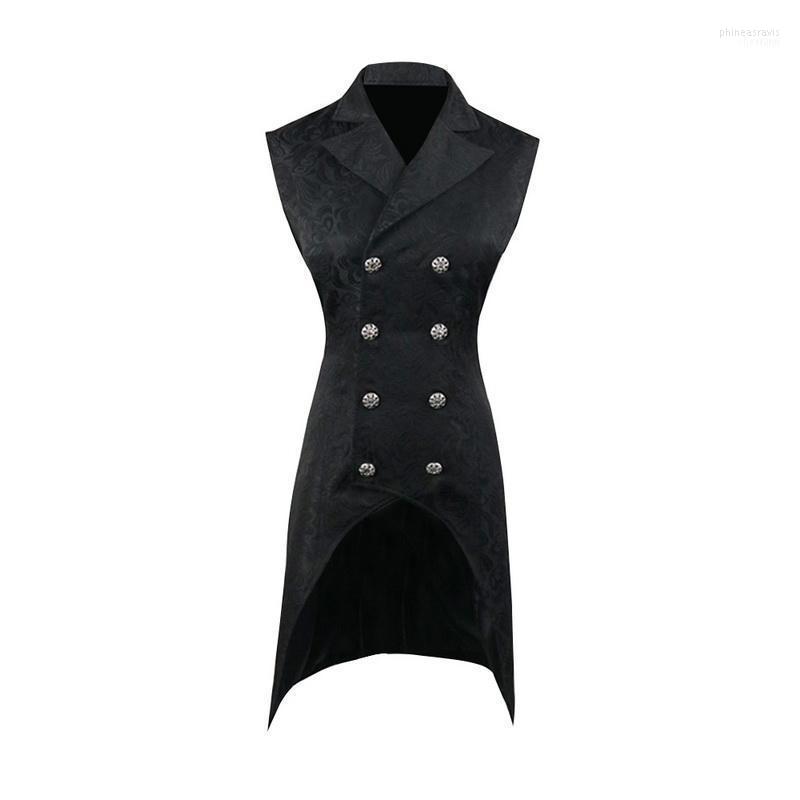 Men' Vests Nice Men Vintage Gothic Long Blazers Vest Party Male Coat Tops Double Breasted Steampunk Retro Tuxedo Sleevelss Waistcoats1 Phin, Black
Men' Vests Nice Men Vintage Gothic Long Blazers Vest Party Male Coat Tops Double Breasted Steampunk Retro Tuxedo Sleevelss Waistcoats1 Phin, Black