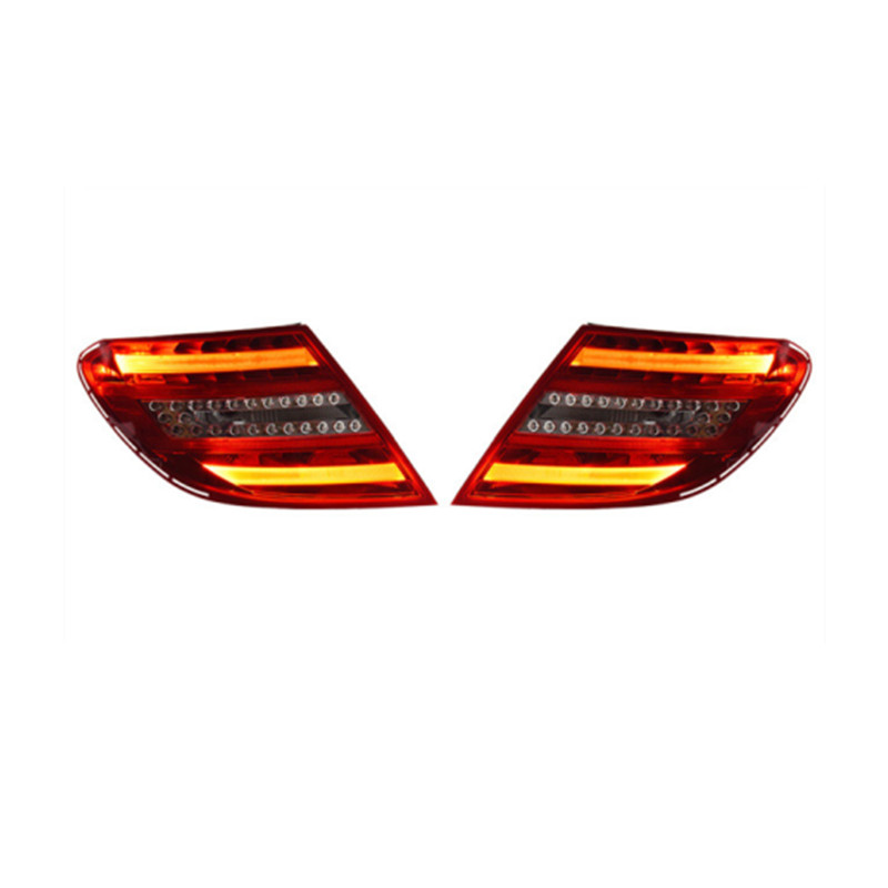 Car Tail Lights For W204 C200 2007-2014 C300 C260 LED Dynamic Turn Signal Lights Brake Reversing Taillights