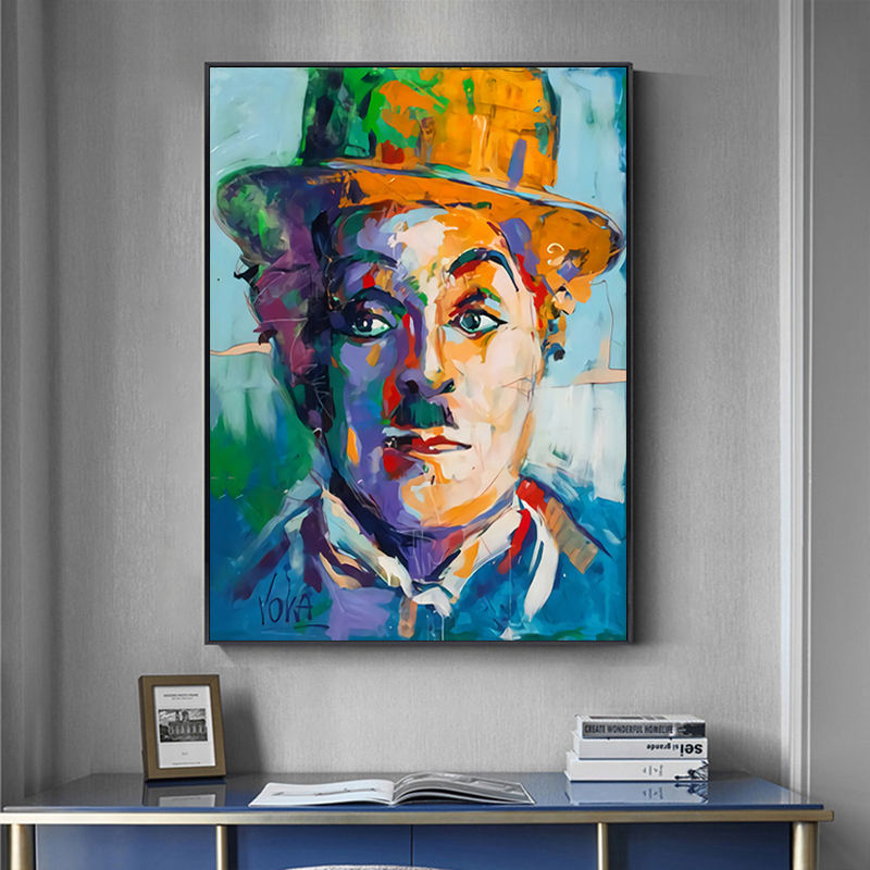 Modern Abstract Figure Canvas Painting Chaplin-Painted Wall Art Poster Chaplin-Wall Pictures Living Room Bedroom Decor Paintings
Modern Abstract Figure Canvas Painting Chaplin-Painted Wall Art Poster Chaplin-Wall Pictures Living Room Bedroom Decor Paintings