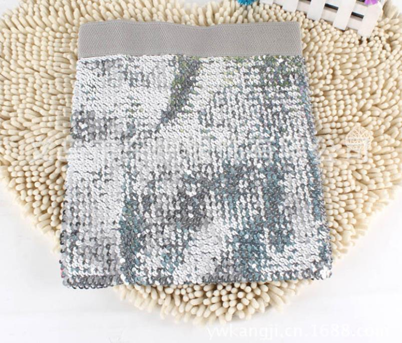 Women's Sequin Skirt Sparkle Stretchy Bodycon Mini Skirts Night Out Party Clubwear Sexy Shine Stage Wear