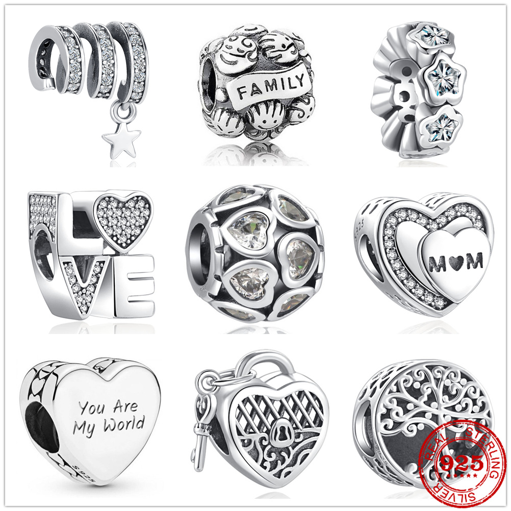 925 Sterling Silver Dangle Charm Full Heart Clear Zirconia Love Family Beads Bead Fit Pandora Charms Bracelet DIY Jewelry Accessories
925 Sterling Silver Dangle Charm Full Heart Clear Zirconia Love Family Beads Bead Fit Pandora Charms Bracelet DIY Jewelry Accessories