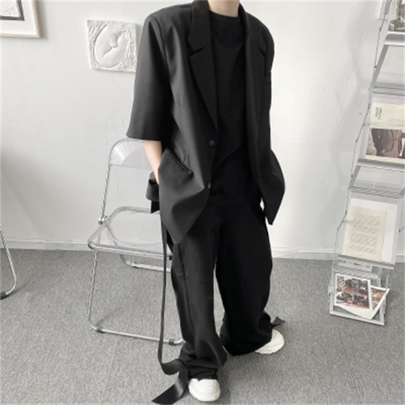 Men's Pants Spring Design Sense Of Personality Long Ribbon Loose Legs Fur-lined Sports Fashion High-waisted Trousers, Black
Men's Pants Spring Design Sense Of Personality Long Ribbon Loose Legs Fur-lined Sports Fashion High-waisted Trousers, Black