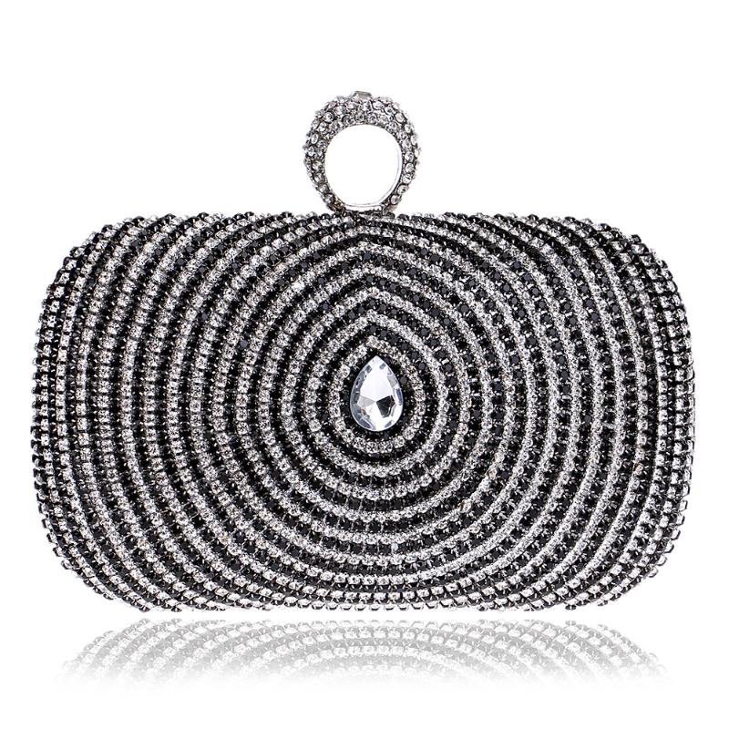 Evening Bags Water Design Accessory Rhinestones Handmade Women Chain Shoulder Handbags Rings Metal Day Clutches Purse YM1072Evening, Black
Evening Bags Water Design Accessory Rhinestones Handmade Women Chain Shoulder Handbags Rings Metal Day Clutches Purse YM1072Evening, Black