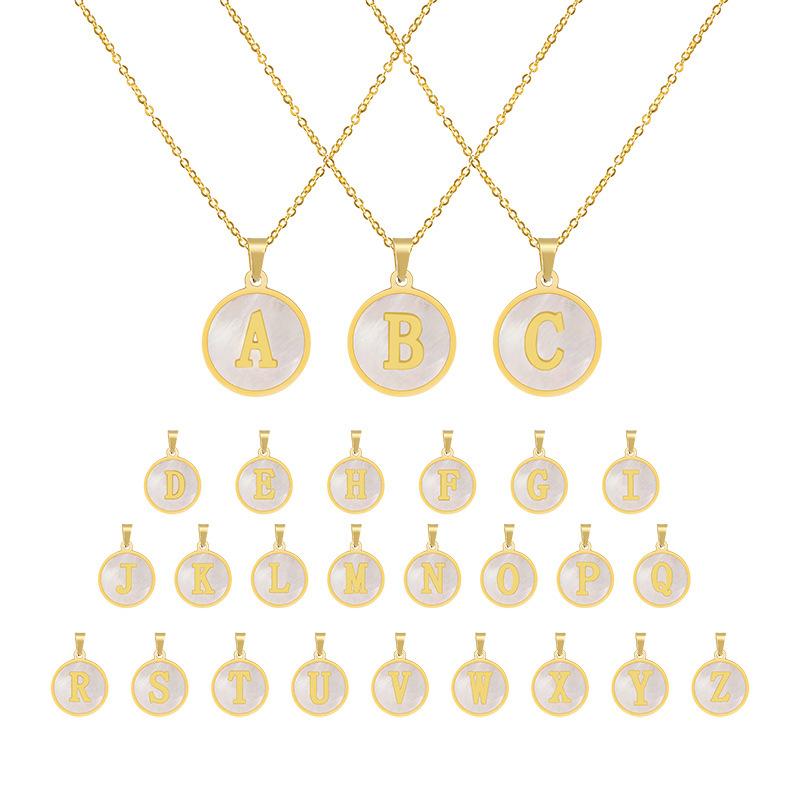 Pendant Necklaces A-Z Letter Enamel Charms 18K Golden Initial Letters Stainless Steel Jewelry For Women Gifts
Pendant Necklaces A-Z Letter Enamel Charms 18K Golden Initial Letters Stainless Steel Jewelry For Women Gifts