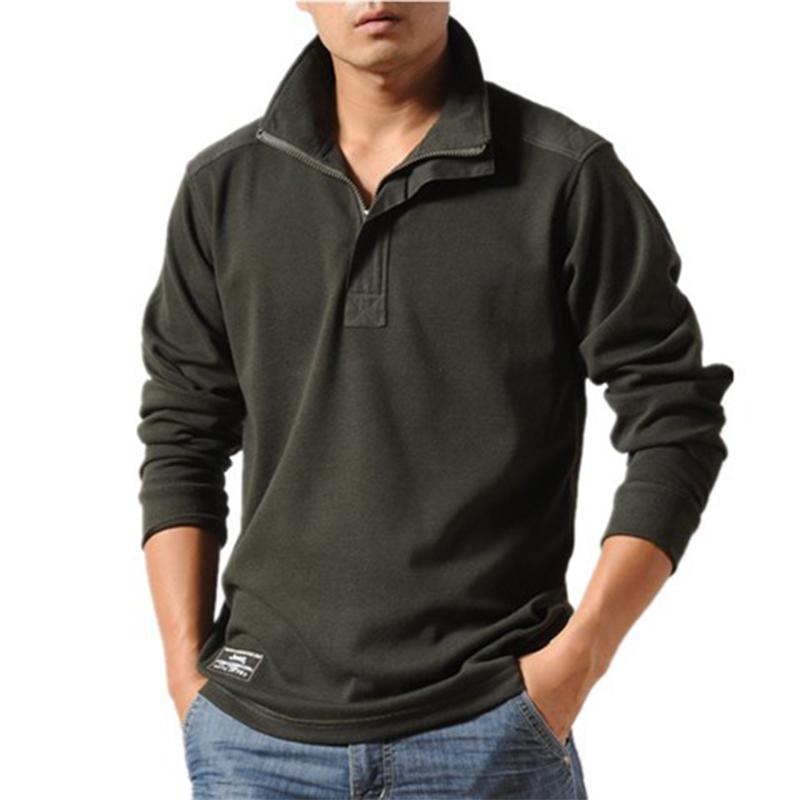 Men's Polos Long Sleeve Shirt Loose Business Casual Shirts Men Spring Autumn Fashion Zipper Male, Army green
Men's Polos Long Sleeve Shirt Loose Business Casual Shirts Men Spring Autumn Fashion Zipper Male, Army green
