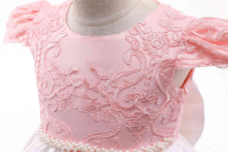 Flower Girls Dresses for Wedding Birthday Kids Clothes Dress Girl Elegant Princess Butterflies Children Formal Pageant Gown Y220510