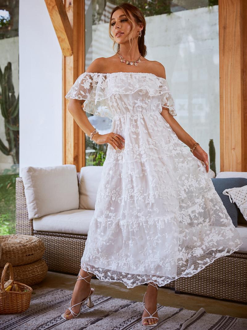 Party Dresses Simplee Elegant Slash Neck Tulle Women Dress Summer White Off Shoulder Ruffle Maxi Boho Holiday Beach Vestido 2022Party
Party Dresses Simplee Elegant Slash Neck Tulle Women Dress Summer White Off Shoulder Ruffle Maxi Boho Holiday Beach Vestido 2022Party