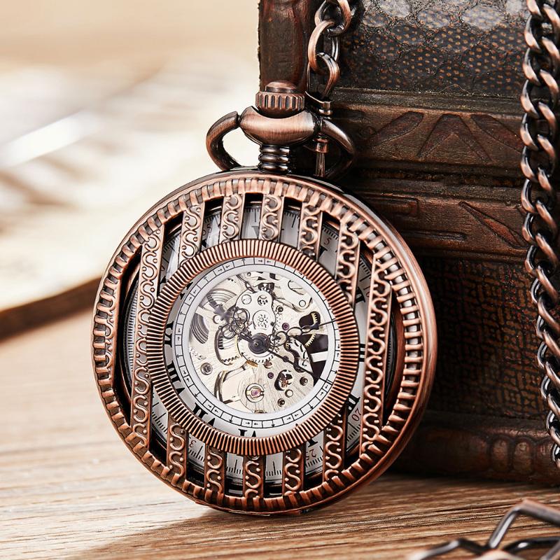Pocket Watches Vintage Antique Stripe Mechanical Hollow Skeleton Watch Round Dial Pendant Clock Retro Gifts Men Women, Color 1
Pocket Watches Vintage Antique Stripe Mechanical Hollow Skeleton Watch Round Dial Pendant Clock Retro Gifts Men Women, Color 1